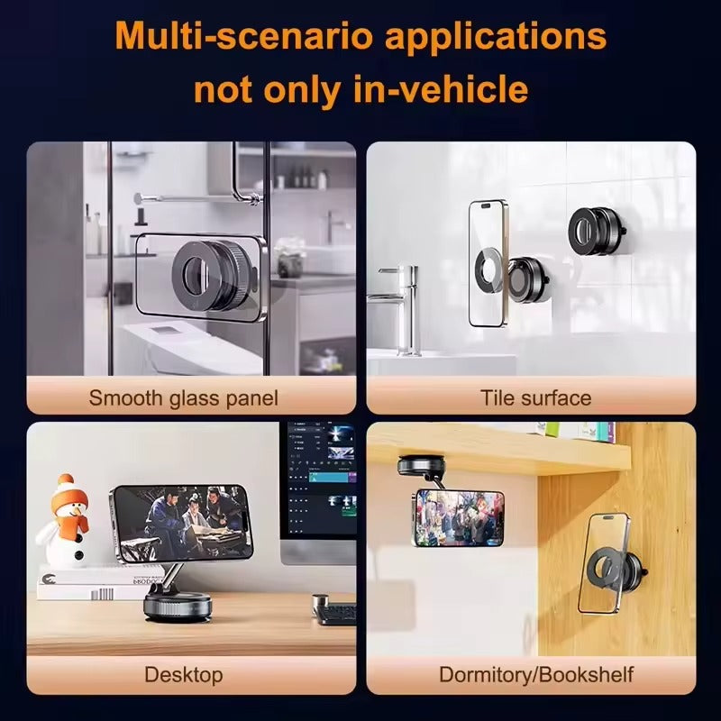 vacuum suction cup magnetic phone holder
